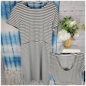 Banana Republic Open Back Striped Dress